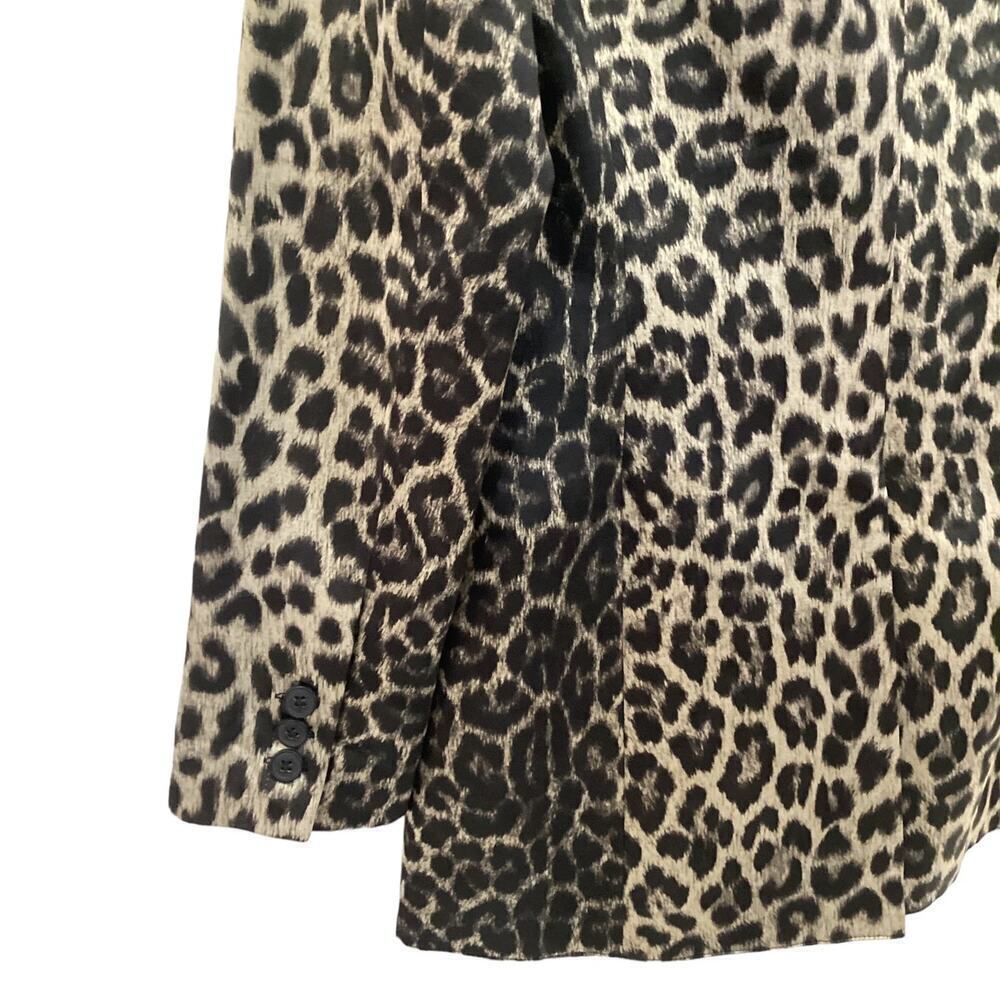Smythe Original Boyfriend Blazer In Classic Grey Leopard Size 4 - Picture 6 of 11